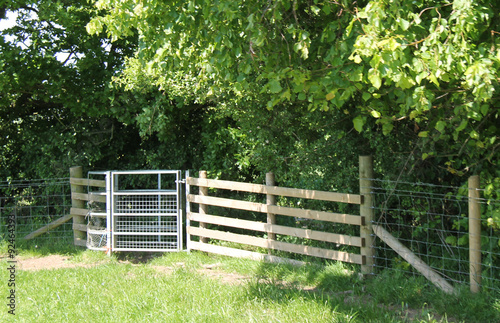 A Metal Swing Gate on a Rural Walkers Footpath.