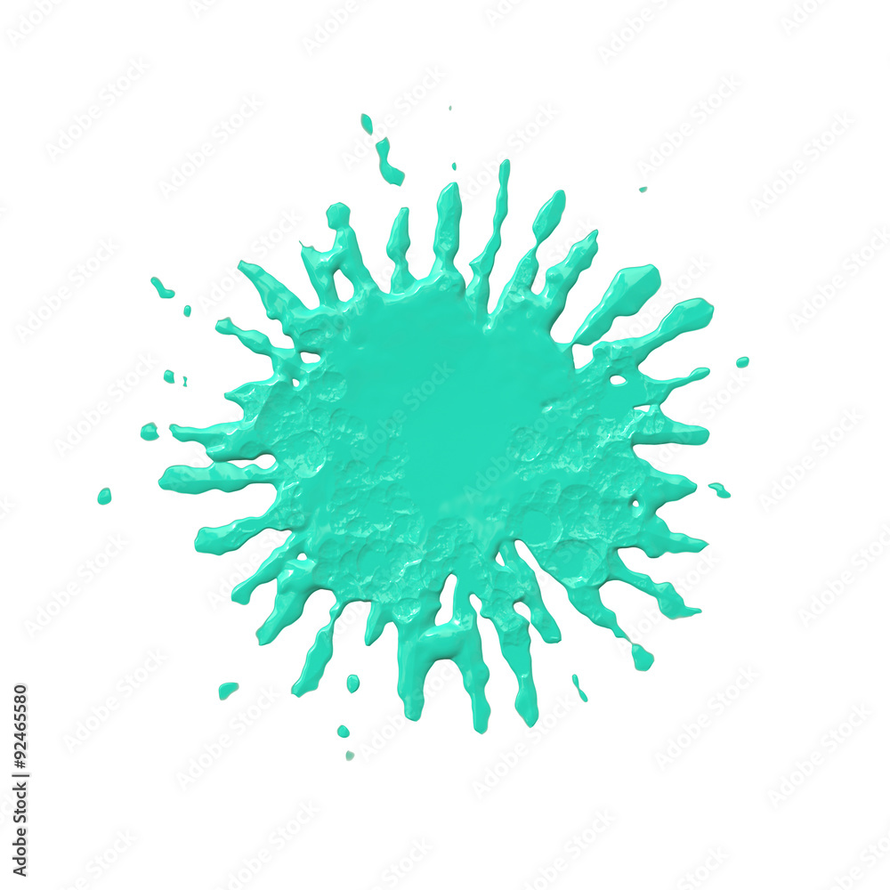 Splat shot of colored blot isolated background Splat shot of colored blot isolated background