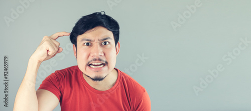 Angry Asian man