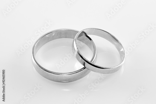 Wedding rings black and white