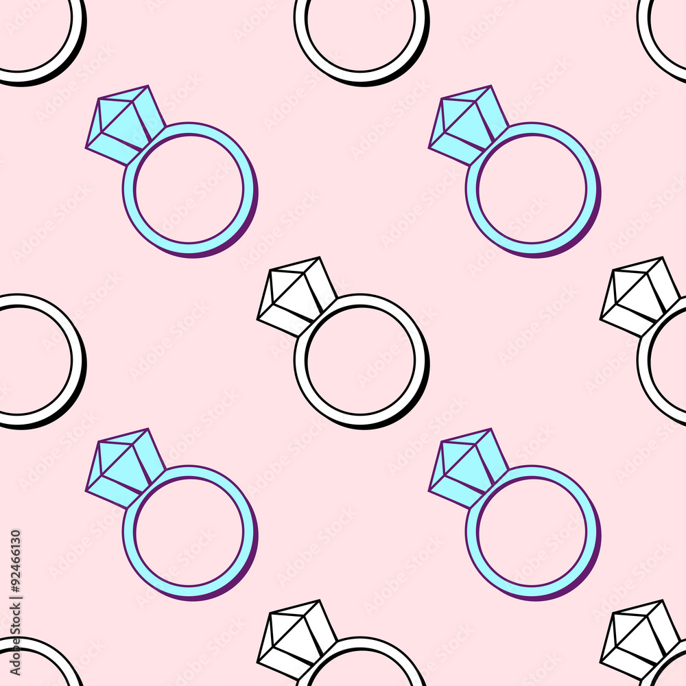 seamless pattern with brilliant rings seamless pattern with brilliant rings