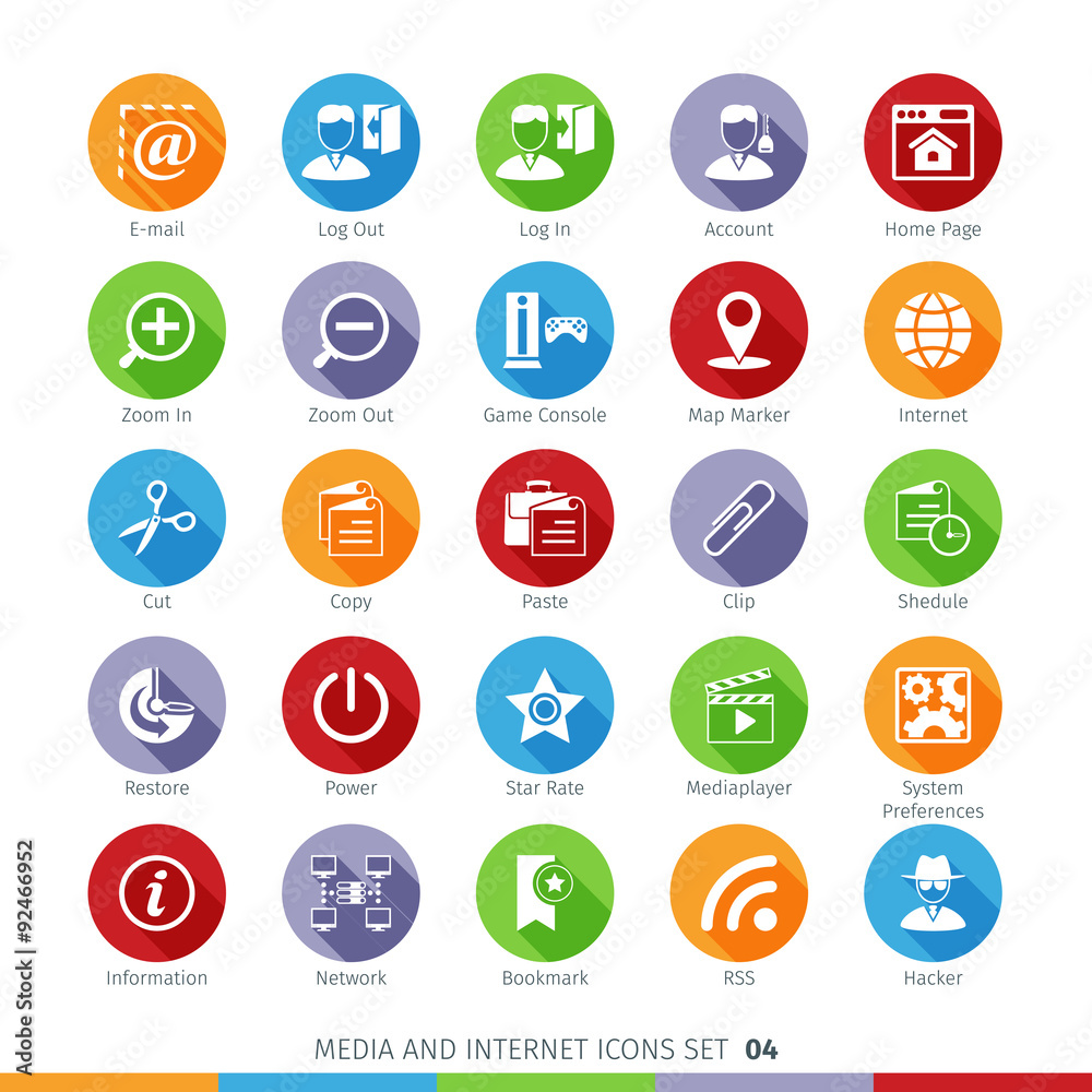 Social Media Flat Icons Set 04 Social Media Flat Icons Set 04