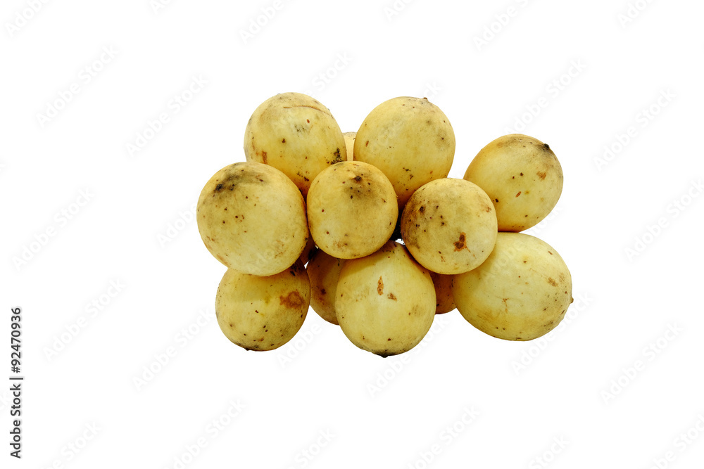 Langsat or Lanzones over white background.
Langsat or Lanzones over white background.
