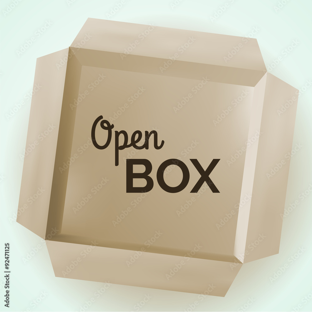 Open box with text