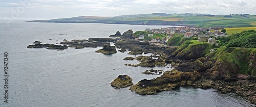 St Abbs, Berwickshire, Scotland / Fishing Village And Cliffs