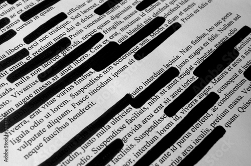 Lorem ipsum text that has been redacted