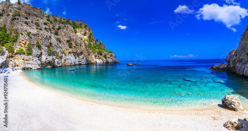 Fototapeta Naklejka Na Ścianę i Meble -  most beautiful beaches of Greece - Achata, in Karpathos island