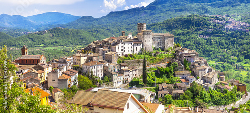 view of medieval Arsoli, Italy (Lazio province)