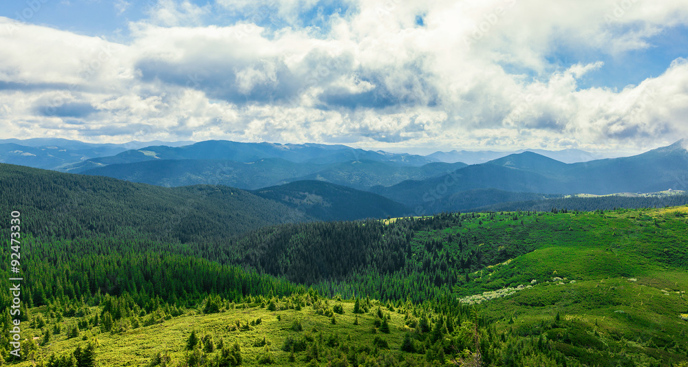 Fototapeta premium view from the mountain Goverla
