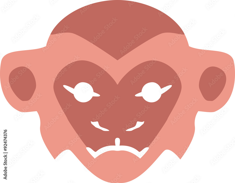 Fototapeta premium The head of the fire monkey