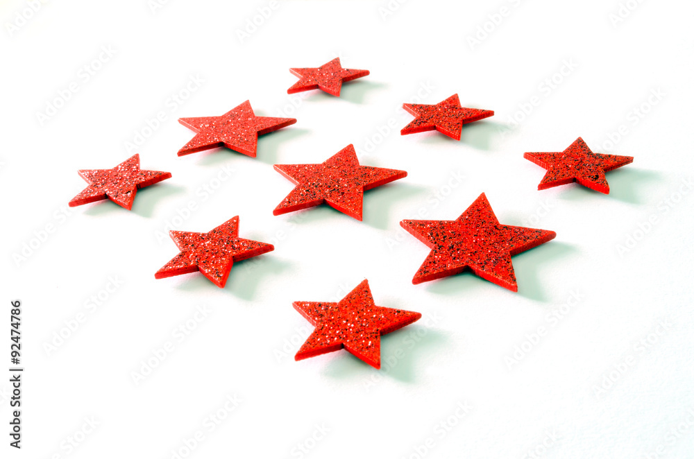 Xmas background red stars