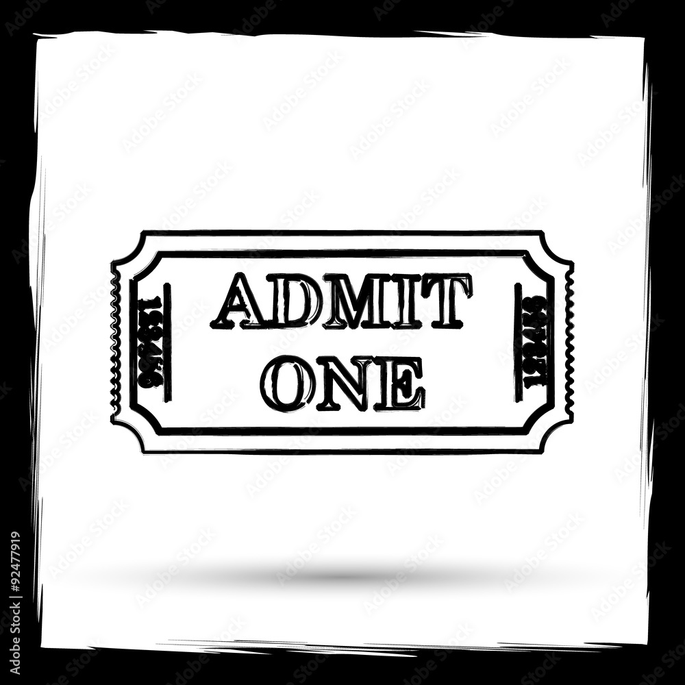 Admin one ticket icon Admin one ticket icon
