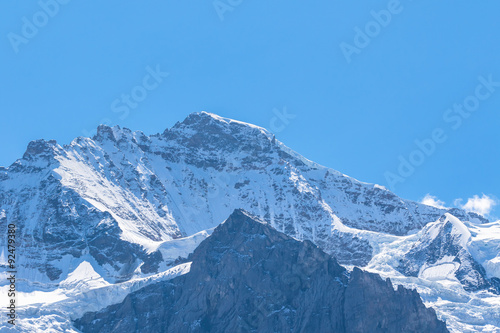 View of the famous peak Jungfrau