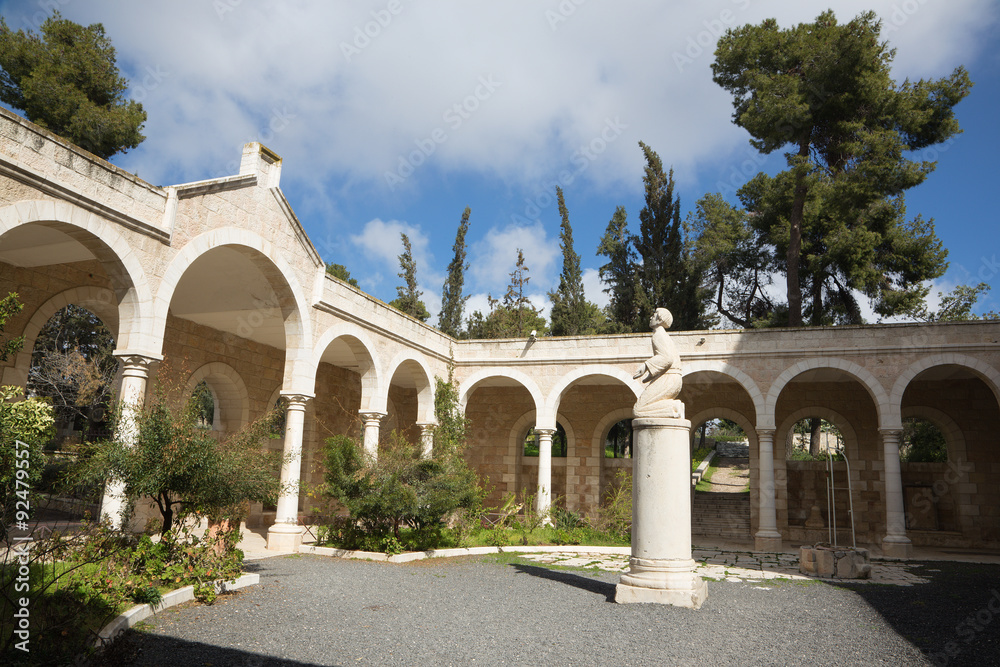 Jerusalem - The atrium of st. Stephens church