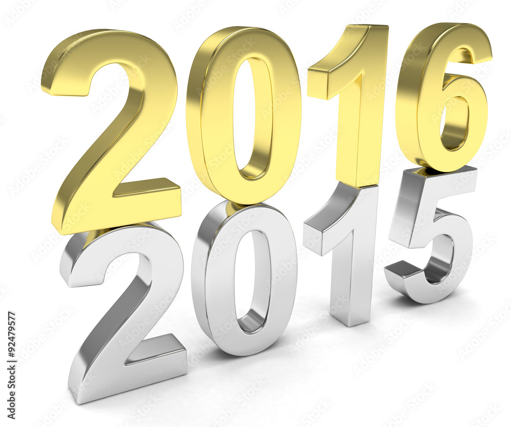 2015-2016 change new year 2016 isolated 2015-2016 change new year 2016 isolated