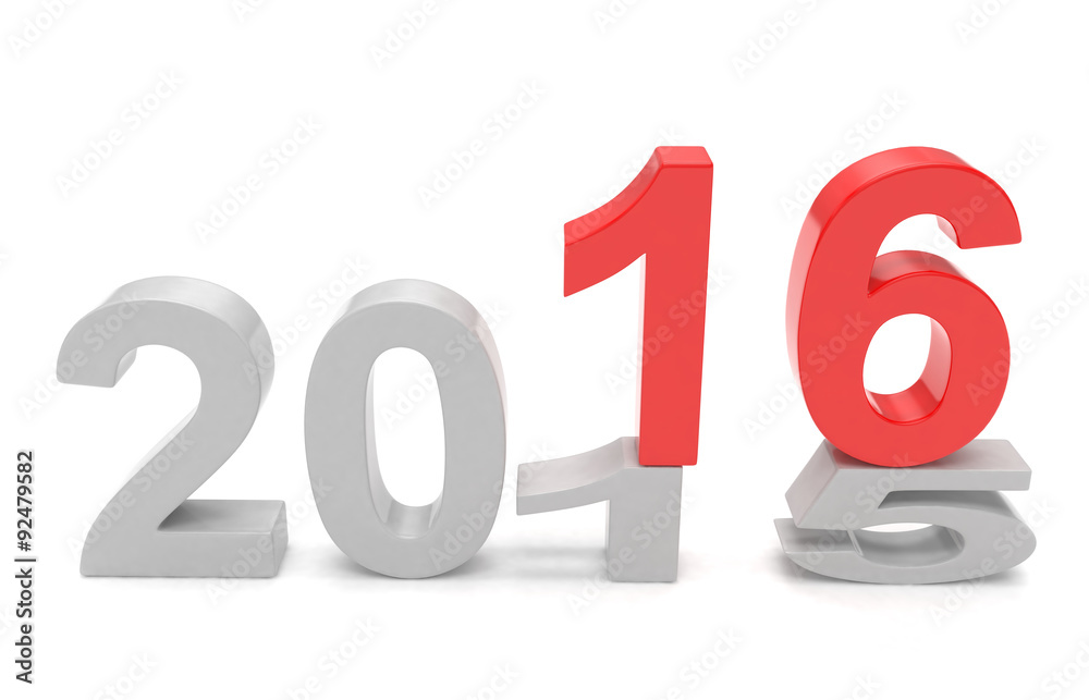 2015-2016 change new year 2016 isolated 2015-2016 change new year 2016 isolated