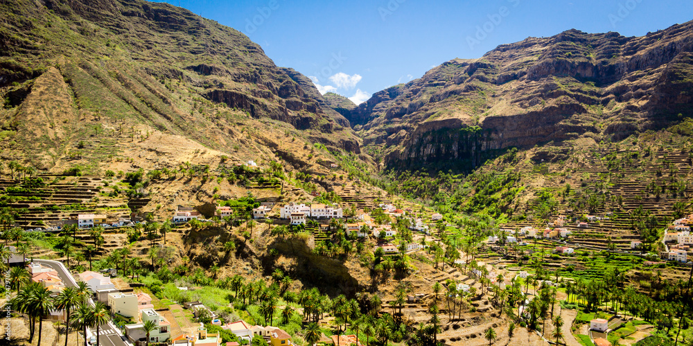 Los Descansaderos in the Valle Gran Rey at La Gomera, Canary Islands