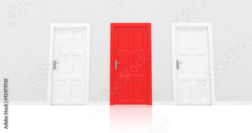 3d door render vote concept