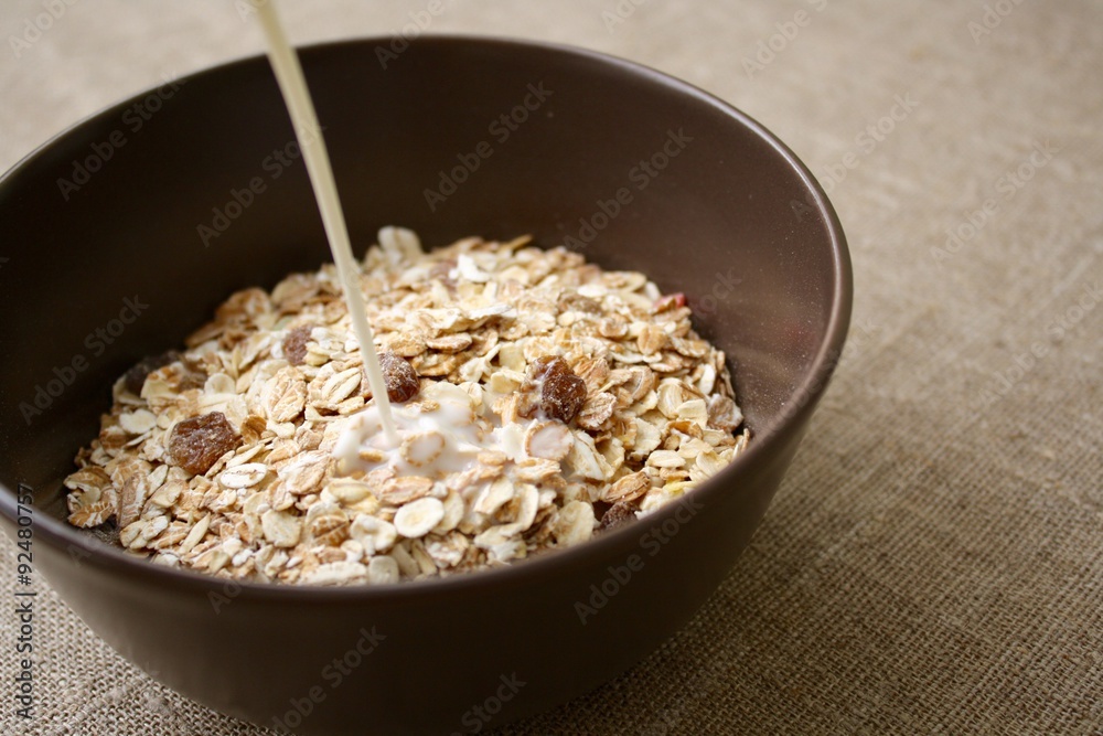 muesli with milk muesli with milk