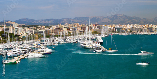 Marina port in Palma de Mallorca at Balearic Islands Spain © Lsantilli