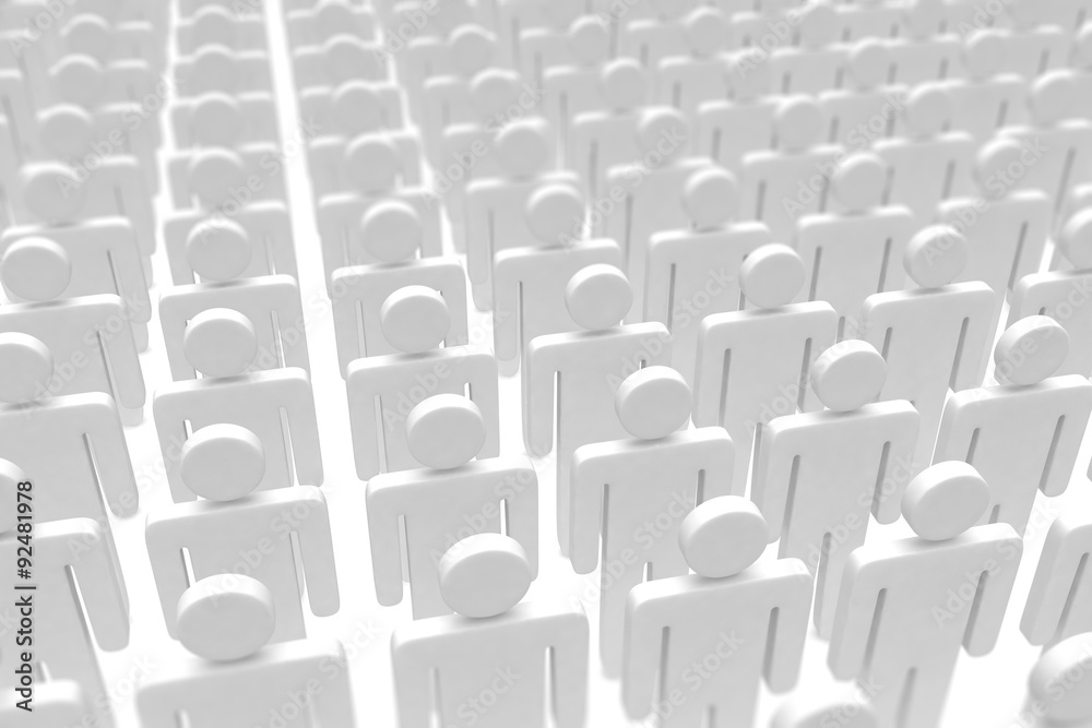 Obraz premium group of people figures on white background