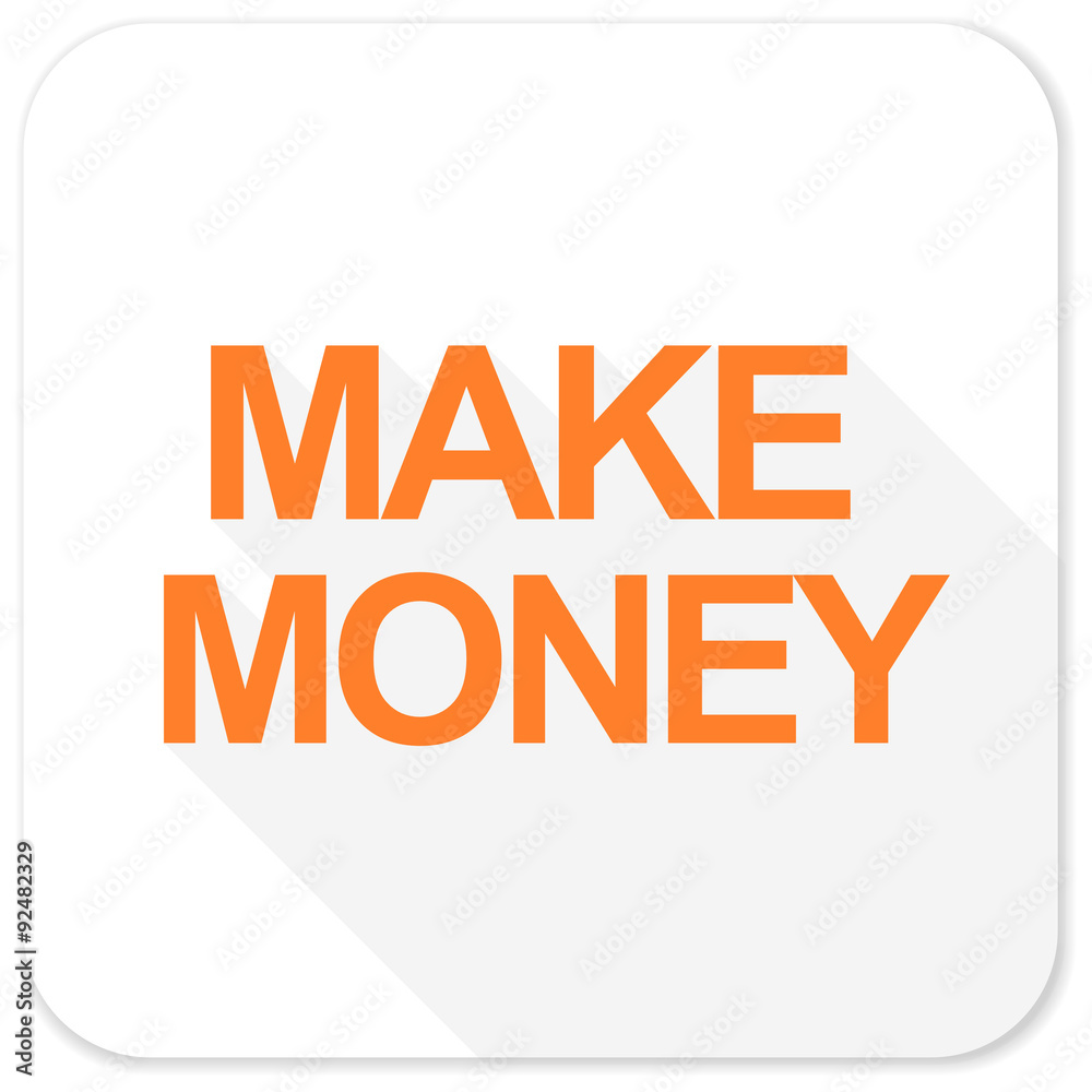 Fototapeta premium make money flat icon
