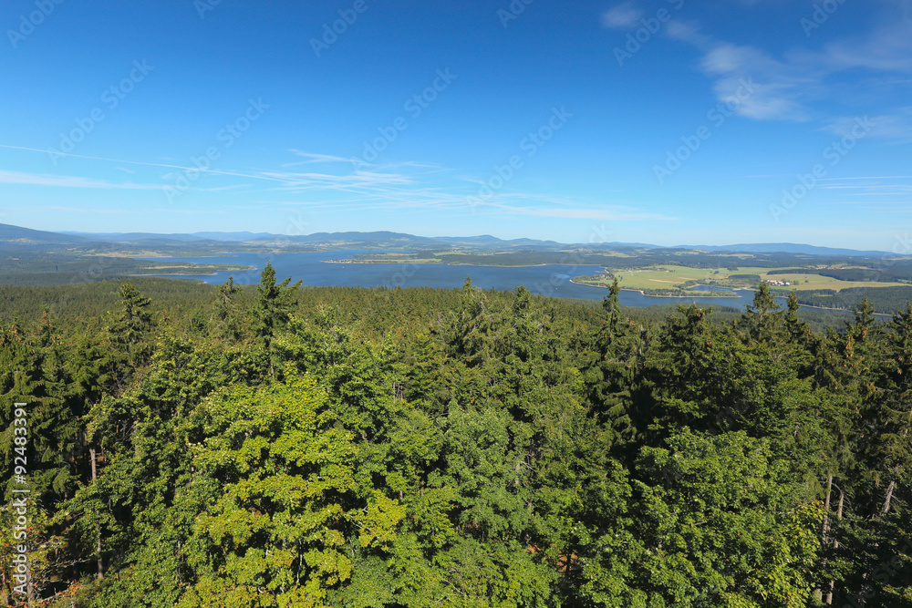 Naklejka premium View of the lake Lipno, Czech Republic
