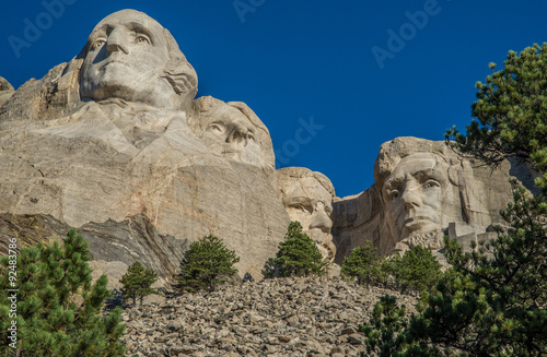 Carvings of four presidents at Mount Rushmore near Rapid City, South Dakota
