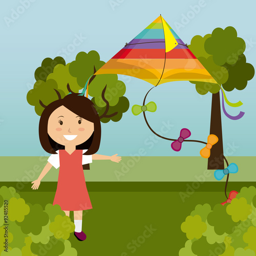 Kite childhood game 