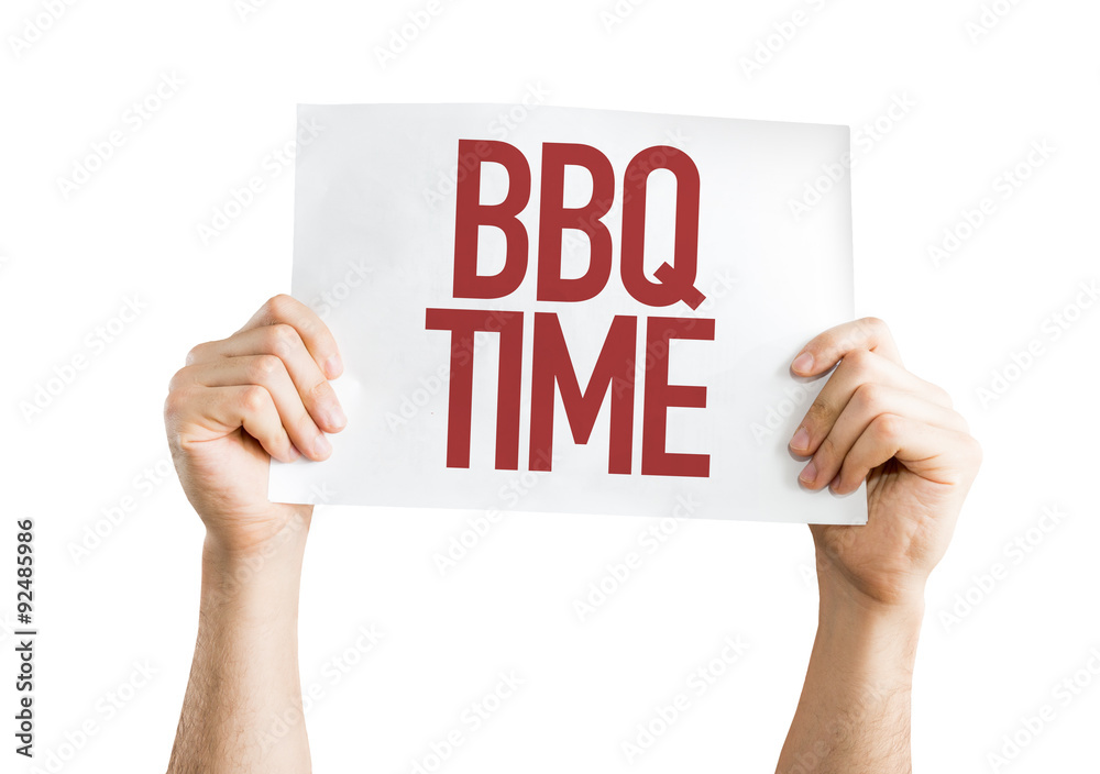 BBQ Time placard isolated on white BBQ Time placard isolated on white