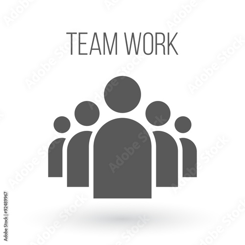 Group of People Business Vector Icon. Team Work Flat Icon for yo