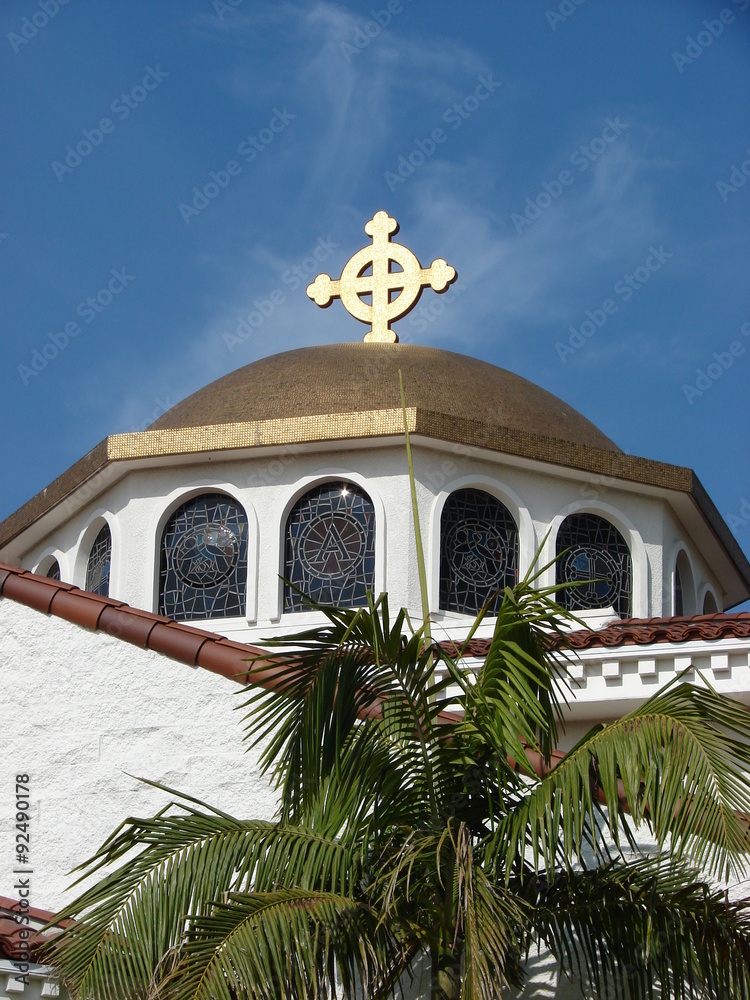 Greek Church Dome and Cross
