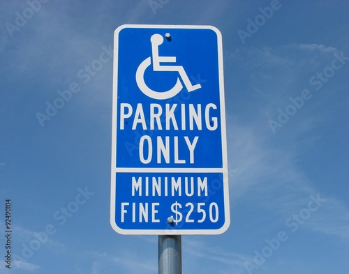 Obraz na płótnie Handicap parking only sign
