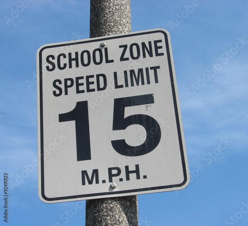 School zone speed limit sign