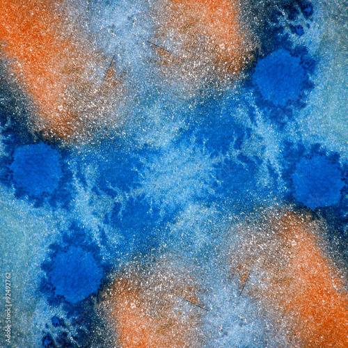 blue and orange abstract watercolor background