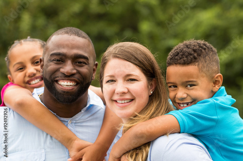 Beautiful diverse family photo
