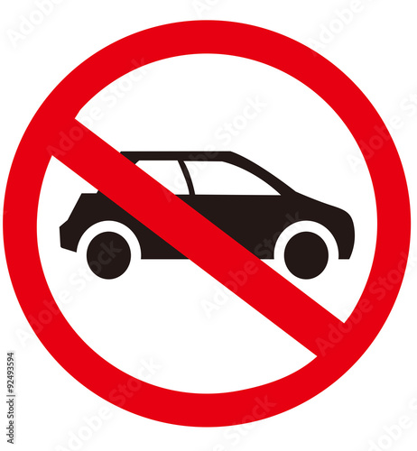 no car no parking sign Vector
