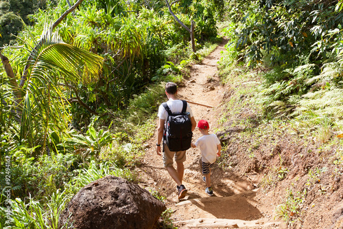family hiking