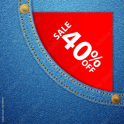 denim pocket and sale forty off
