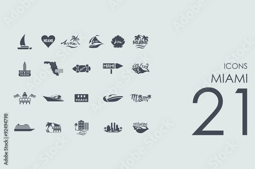 Set of Miami icons