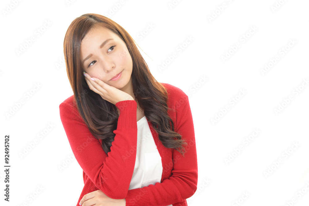 憂鬱な表情の女性 憂鬱な表情の女性