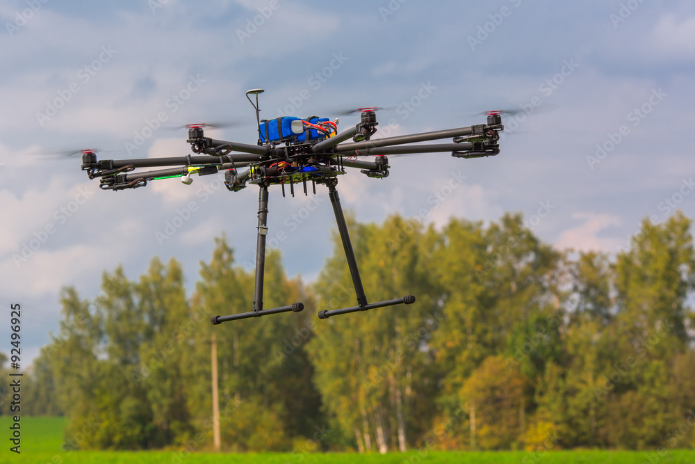 Multicopter in flight Multicopter in flight