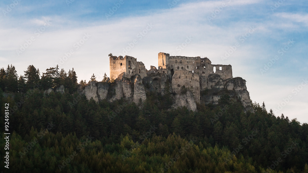 Ruins of Medieval Castle Lietava near Zilina, Slovakia