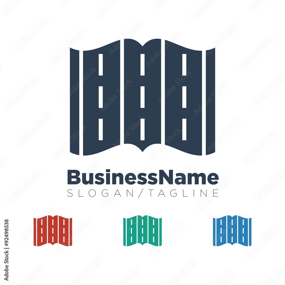 Road Street Way vector logo icon Road Street Way vector logo icon