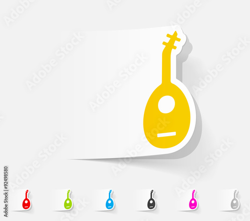 realistic design element. lute