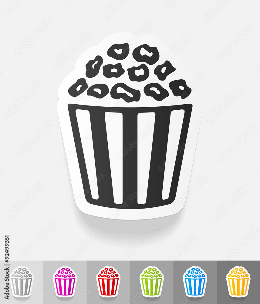 realistic design element. pop corn realistic design element. pop corn