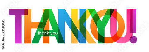 "THANK YOU" Vector Overlapping Letters Icon