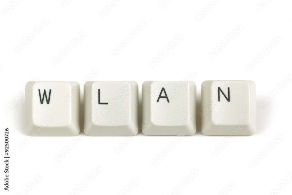 wlan from scattered keyboard keys on white wlan from scattered keyboard keys on white
