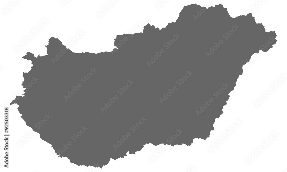 Ungarn in grau - Vektor