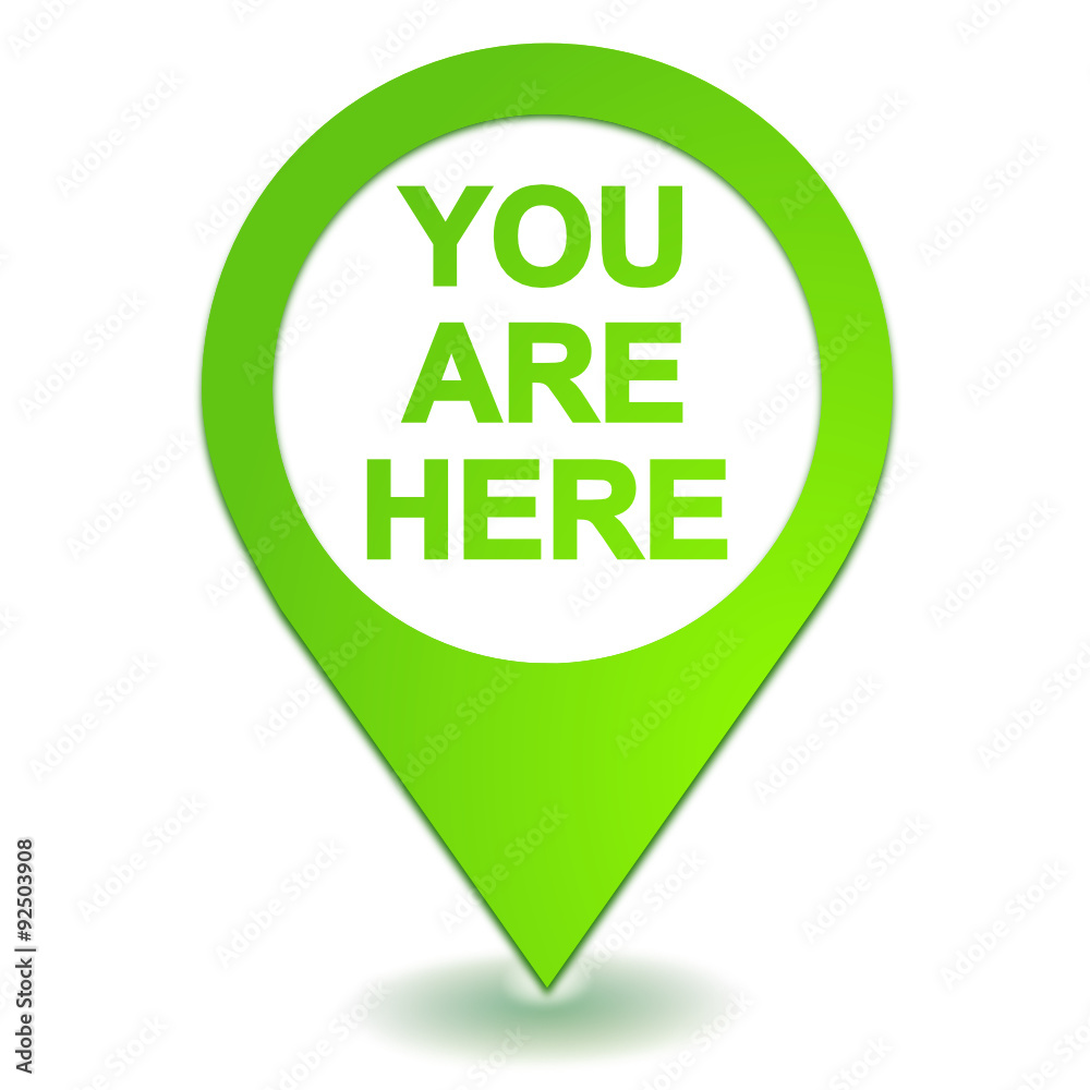 You Are Here On Green Symbol Geolocation Stock Vector Adobe Stock 3645